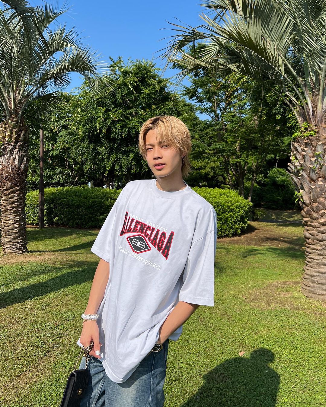 コムドットやまとさん着用 BALENCIAGA Tシャツ ブラック-